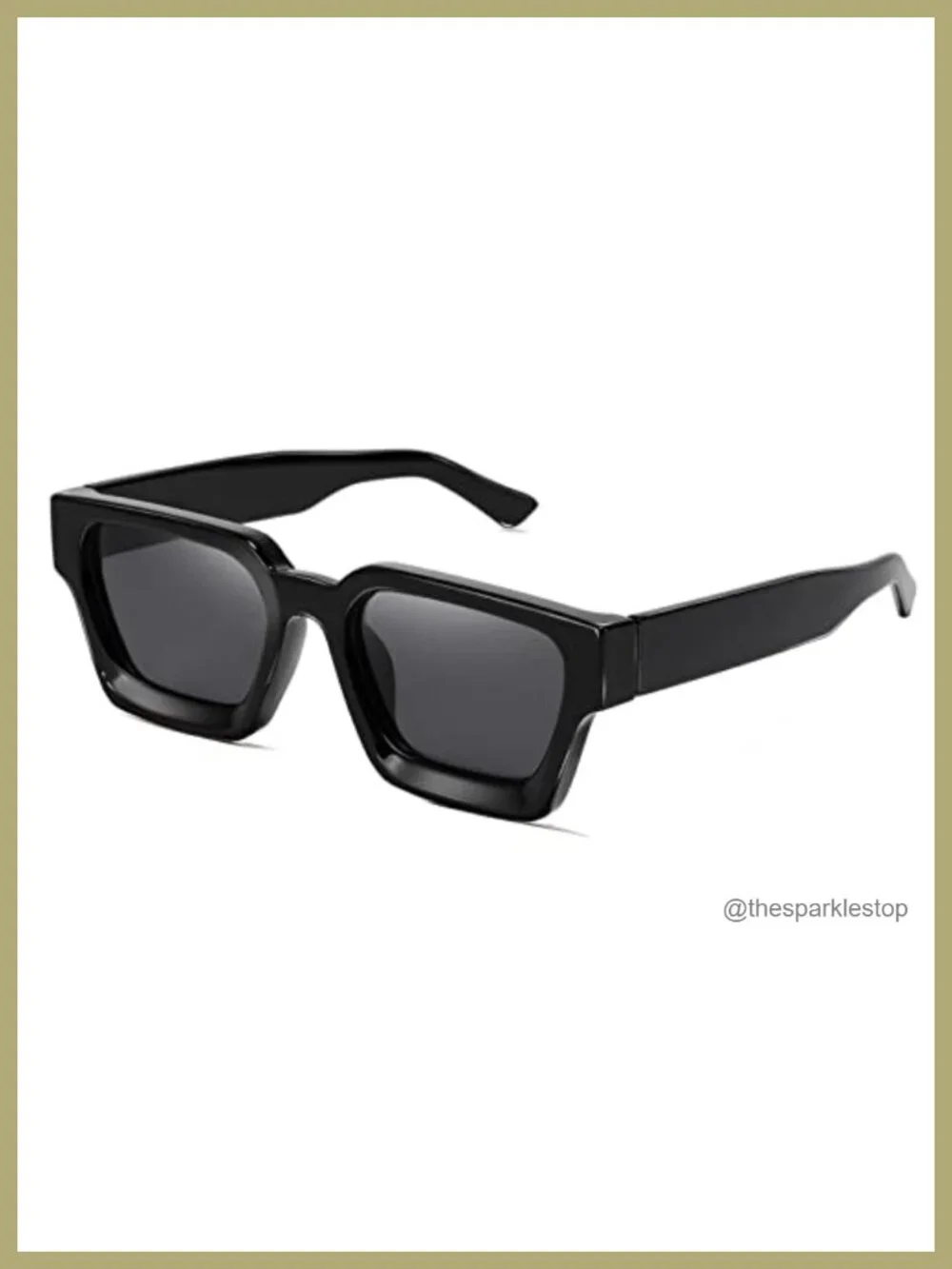 Retro Square Polarized Sunglasses UV400 Rectangle Chunky Shades